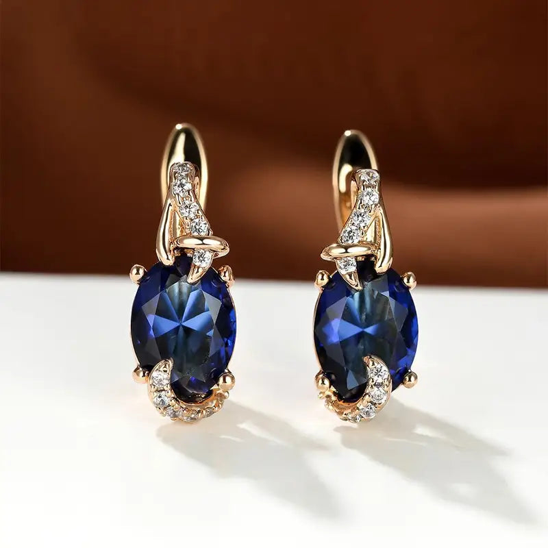Pendientes Colgantes Royal Midnight | Oro