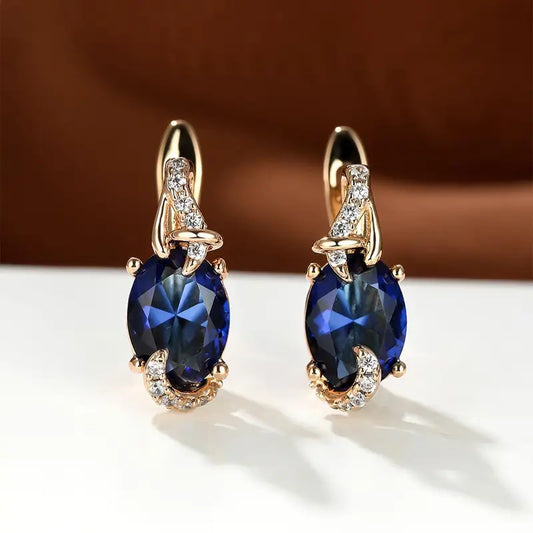 Pendientes Colgantes Royal Midnight | Oro