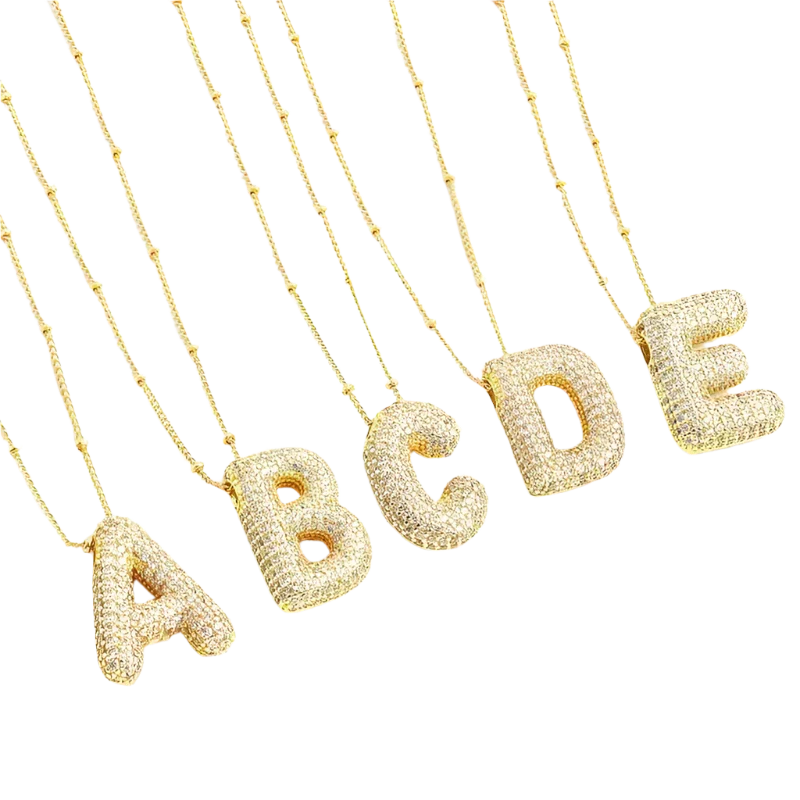 Collar con Inicial Burbuja | Oro