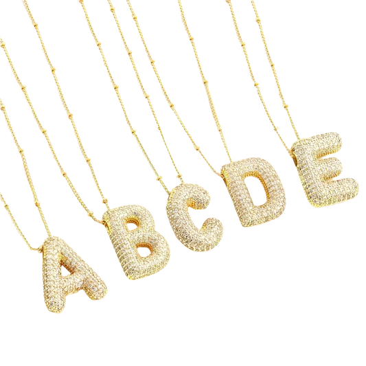 Collar con Inicial Burbuja | Oro
