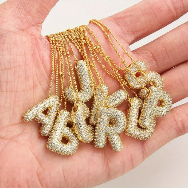Collar con Inicial Burbuja | Oro