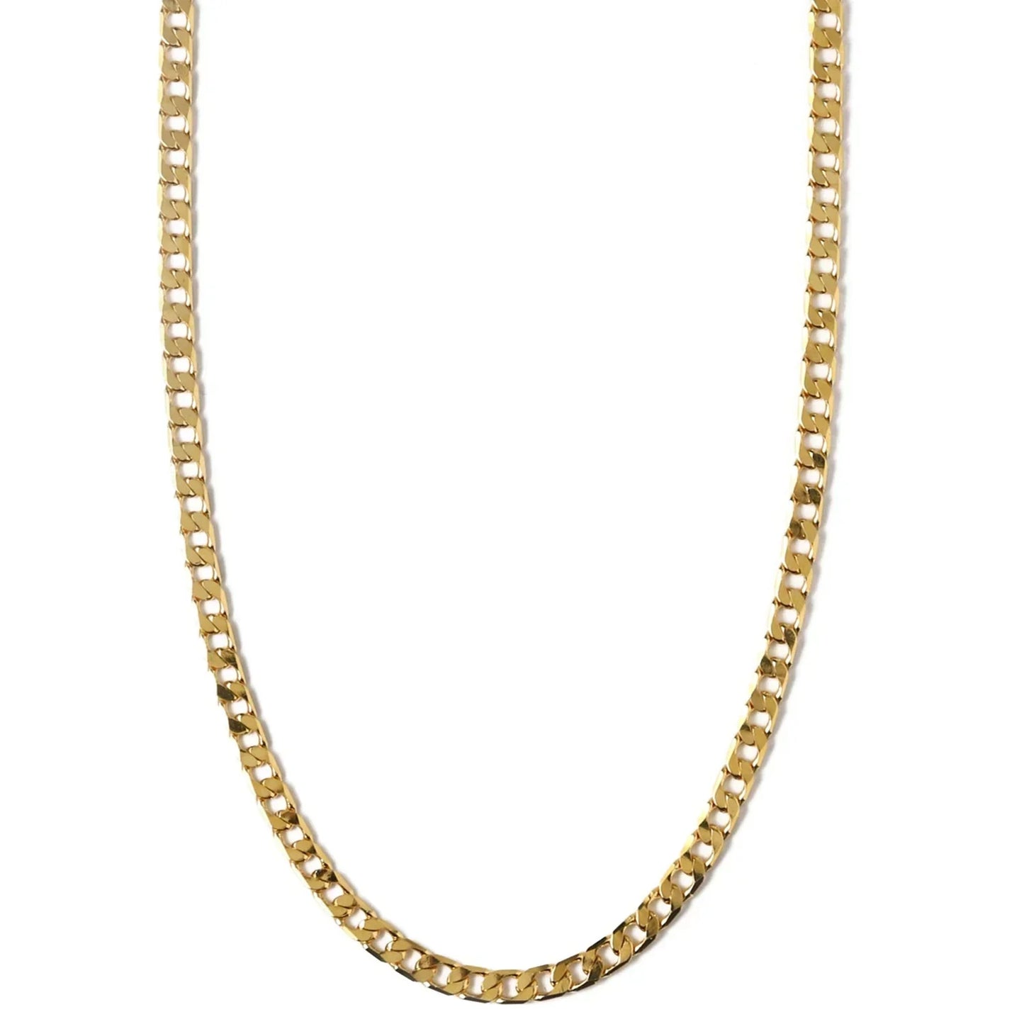 Collar Cadena Eslabón Plana | Oro