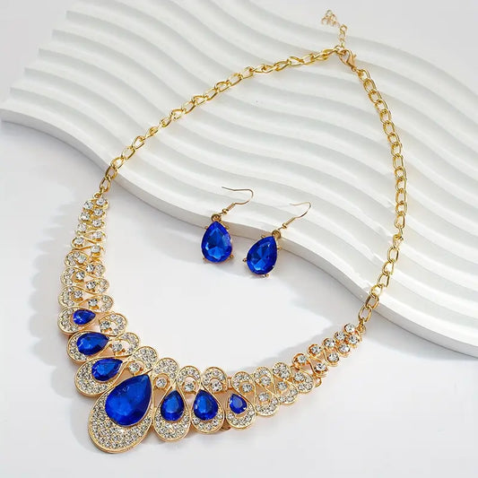 Set de Joyas Maevina Zafiros | Oro