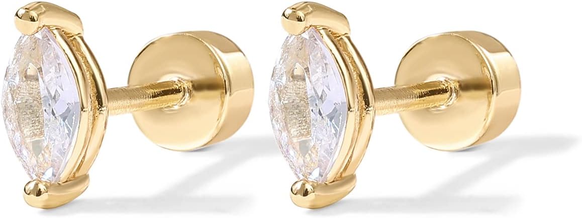 Pendientes Corte Pera | Oro