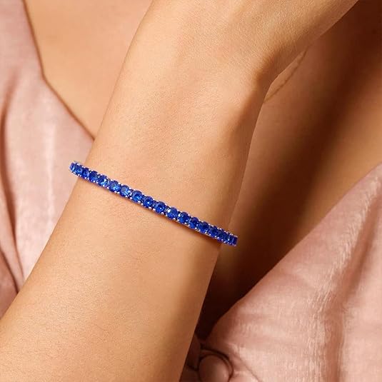 Pulsera de Tenis Zafiro | Oro Blanco
