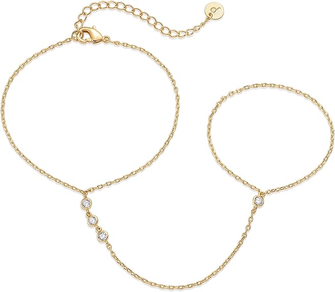 Pulsera Cadena de Mano con Cuentas | Oro