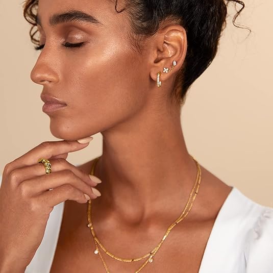 Pendientes Corte Pera | Oro