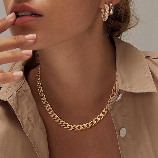 Collar Cubano Grueso | Oro