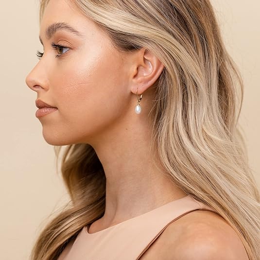Pendientes Colgantes de Perla | Oro