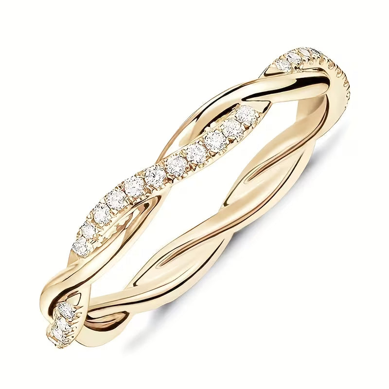 Anillo Doble Estilo Accent | Oro