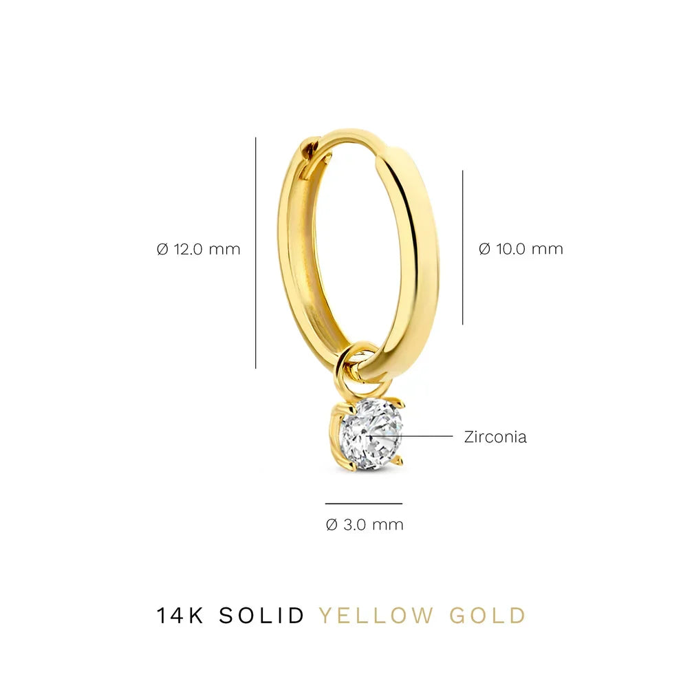 Aros de Piedra Larmes de Lune | Oro