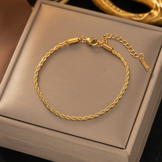 Pulsera Cadena Trenzada | Oro