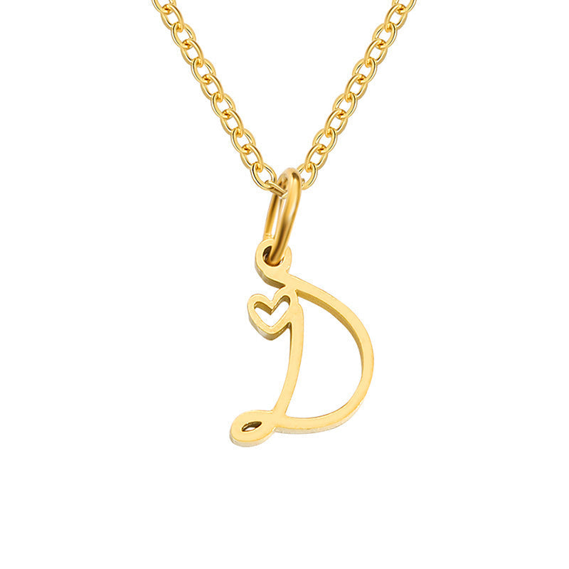 Collar con Inicial de Corazón | Oro