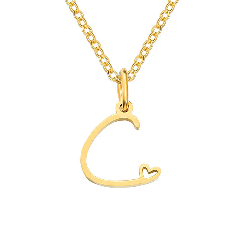 Collar con Inicial de Corazón | Oro