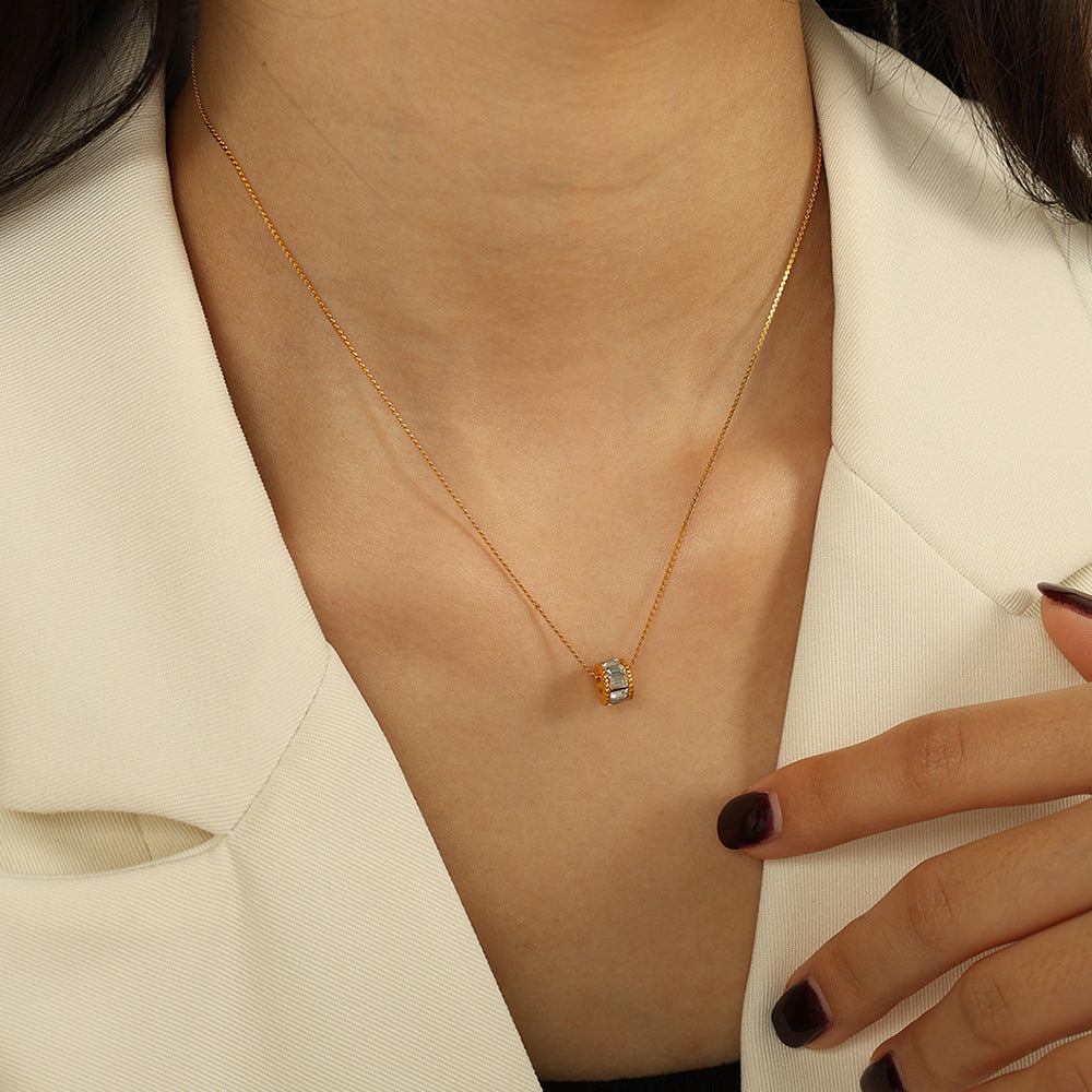 Collar Barril Pulido Elyna | Oro