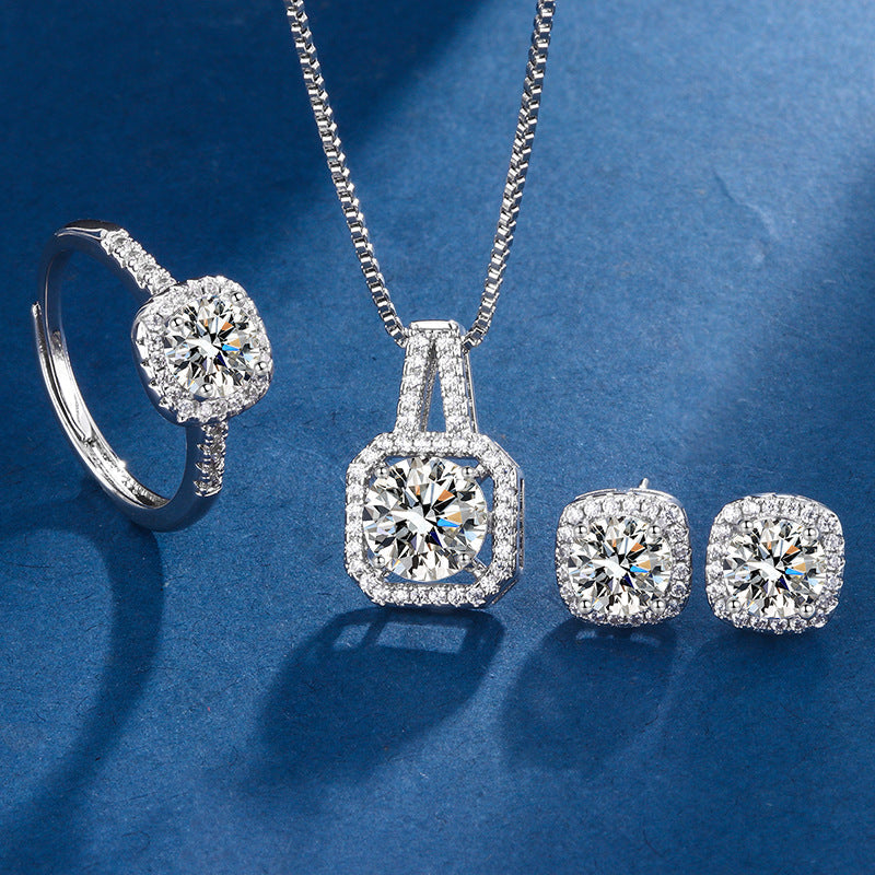 Conjunto Aria Cuadrado Radiante | Oro Blanco