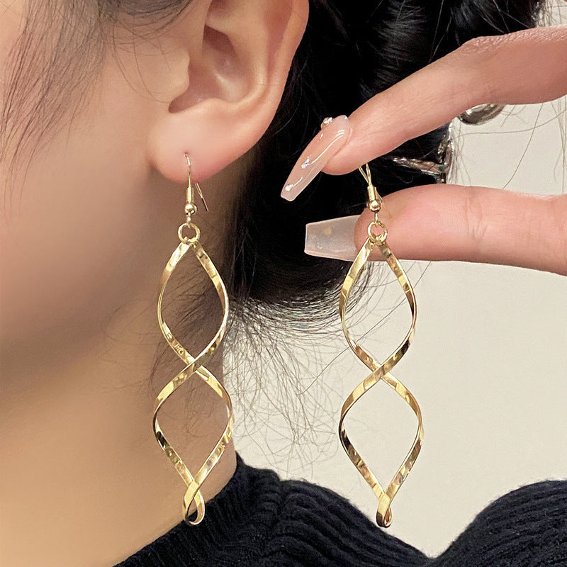 Pendientes Espiral Colgantes | Oro