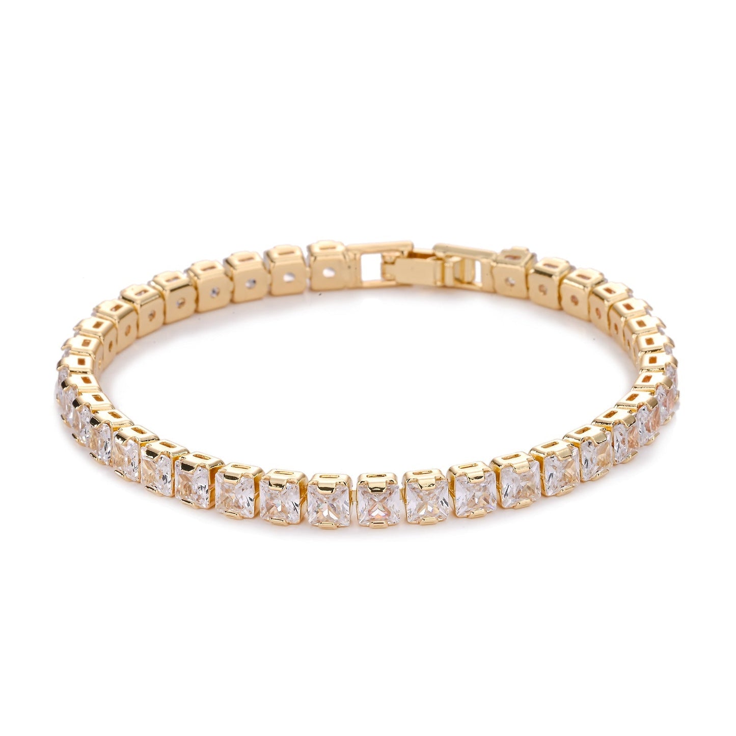 Pulsera de Tenis Cuadrada | Oro