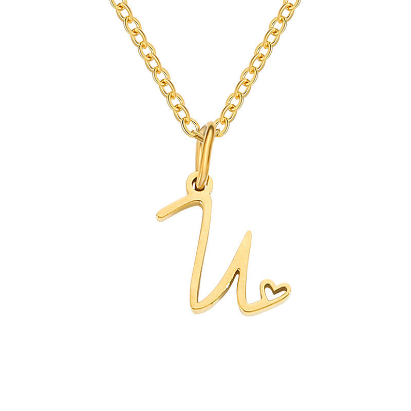 Collar con Inicial de Corazón | Oro