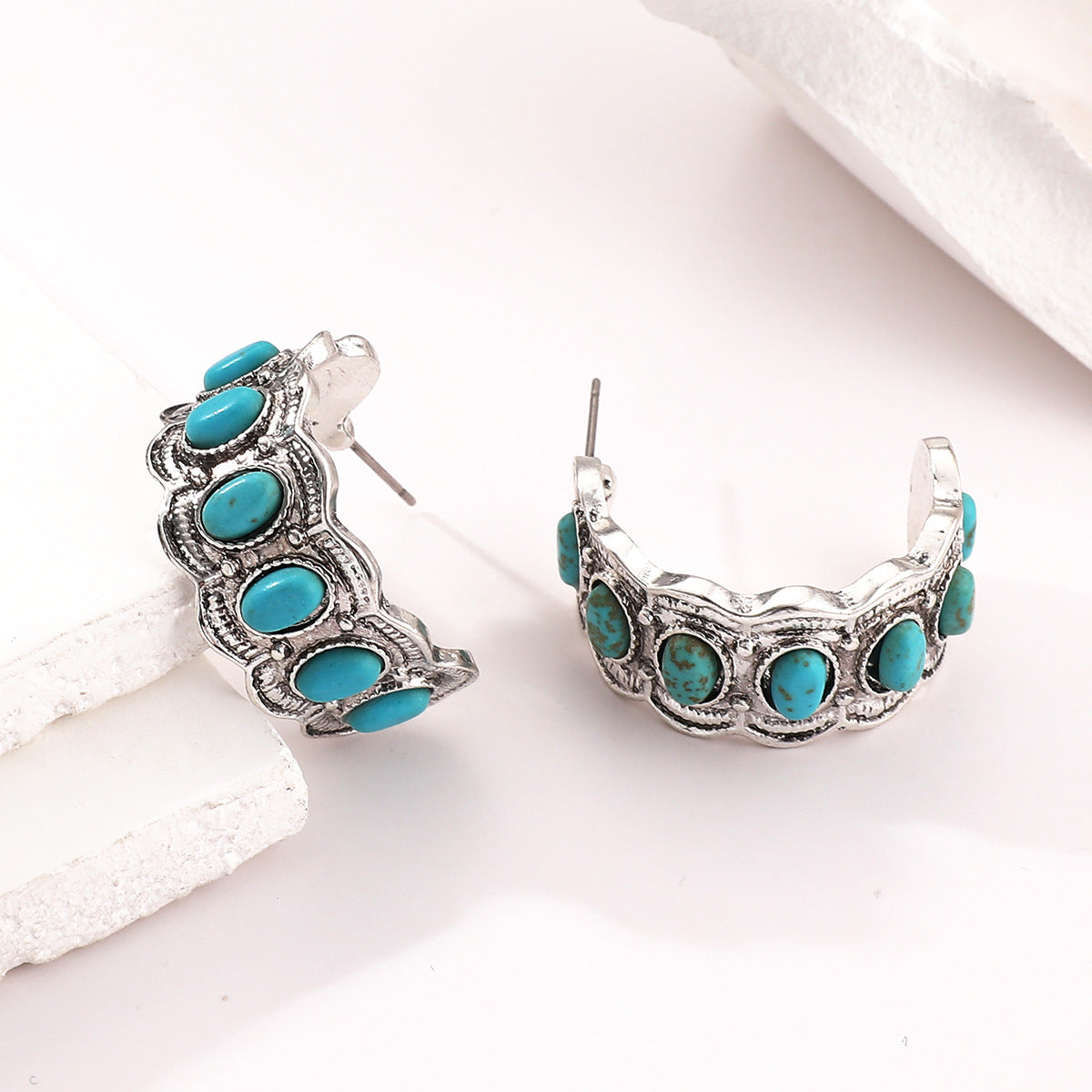 Pendientes Costa Azurella | Oro Blanco