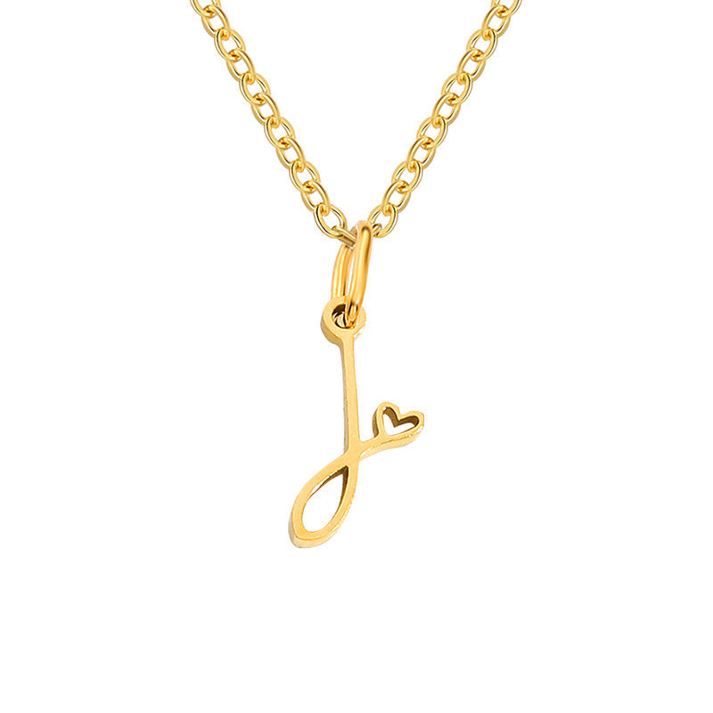Collar con Inicial de Corazón | Oro