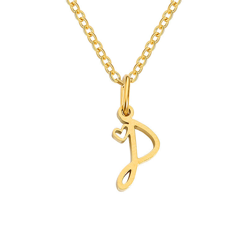 Collar con Inicial de Corazón | Oro
