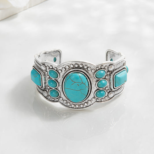 Pulsera Cuff Cielo Valencrest | Oro Blanco