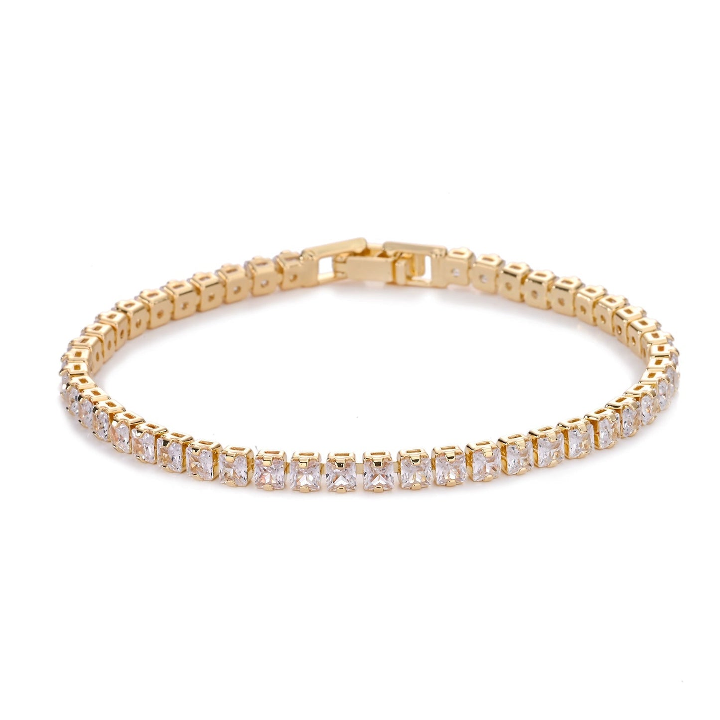 Pulsera de Tenis Cuadrada | Oro