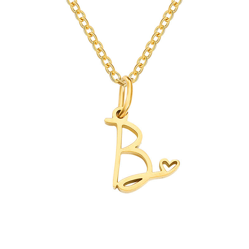 Collar con Inicial de Corazón | Oro