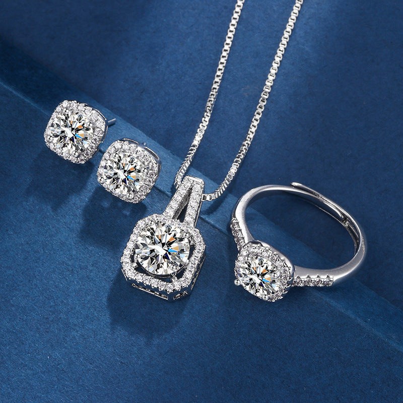 Conjunto Aria Cuadrado Radiante | Oro Blanco