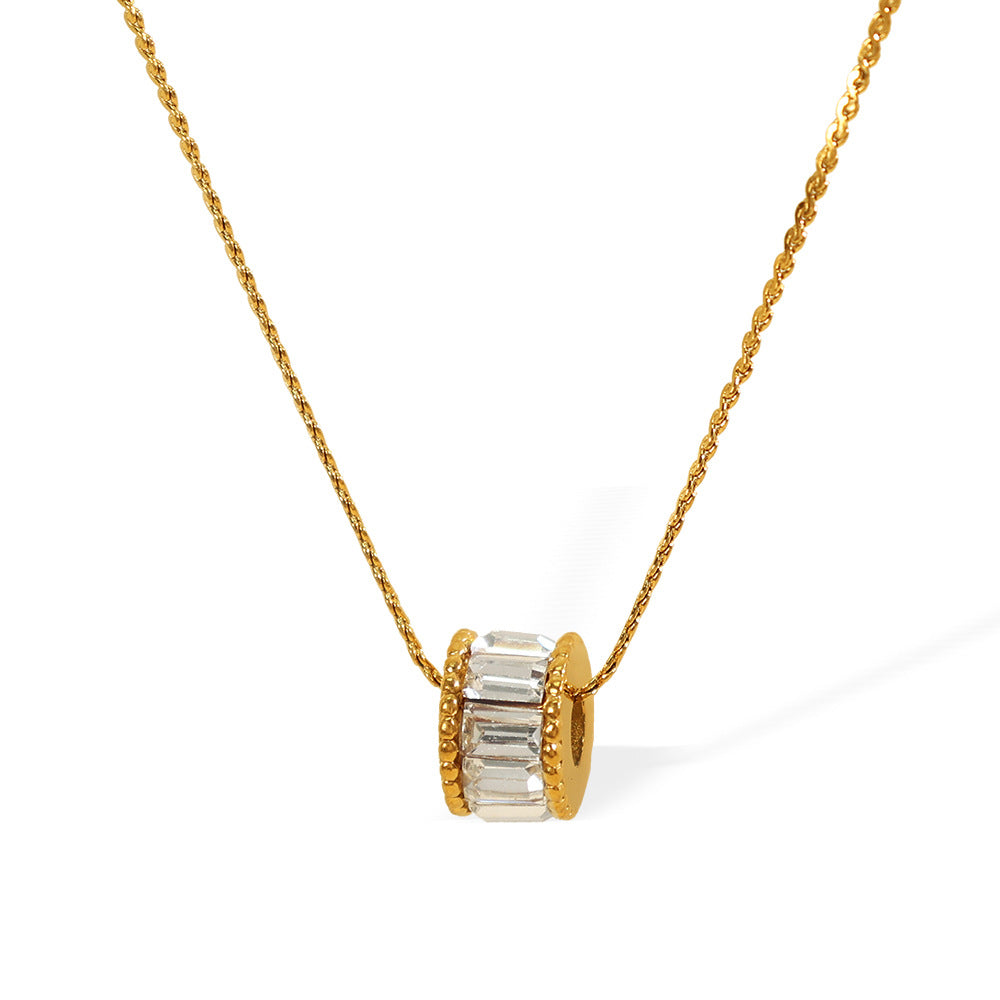 Collar Barril Pulido Elyna | Oro