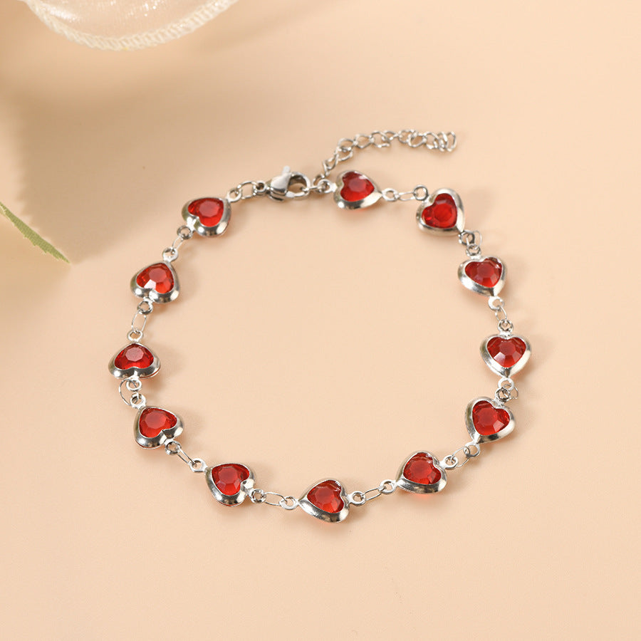 Pulsera Ophelyra Garnetelle | Oro Blanco
