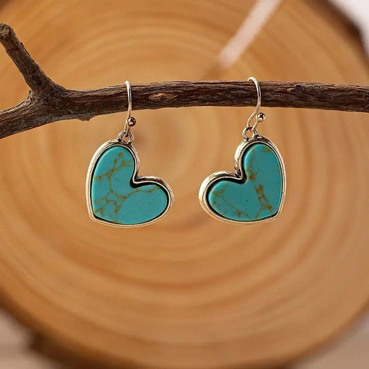 Pendientes Amor Turquesa | Oro Rosa