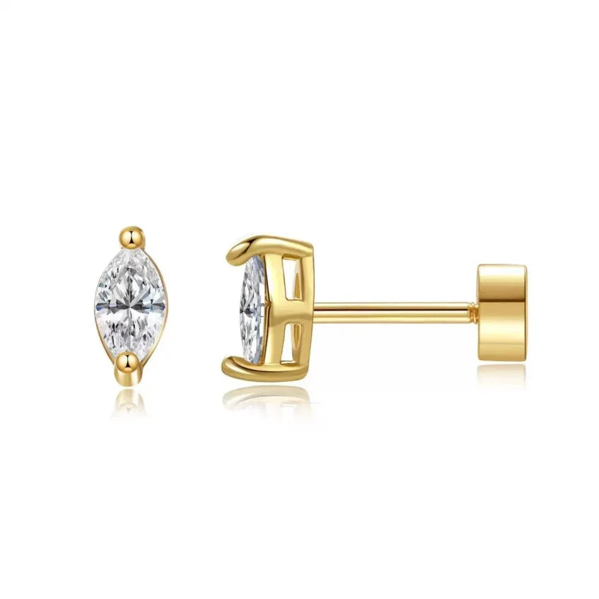 Pendientes Corte Pera | Oro