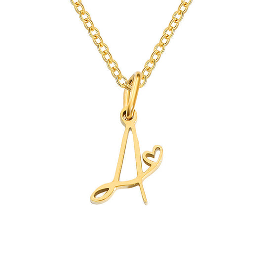 Collar con Inicial de Corazón | Oro