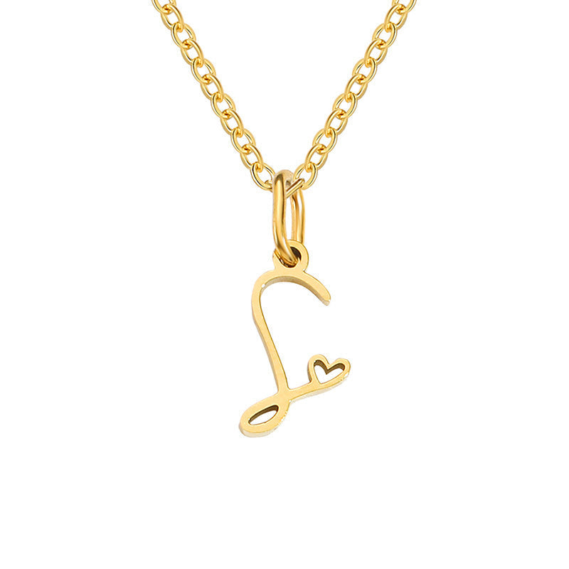 Collar con Inicial de Corazón | Oro
