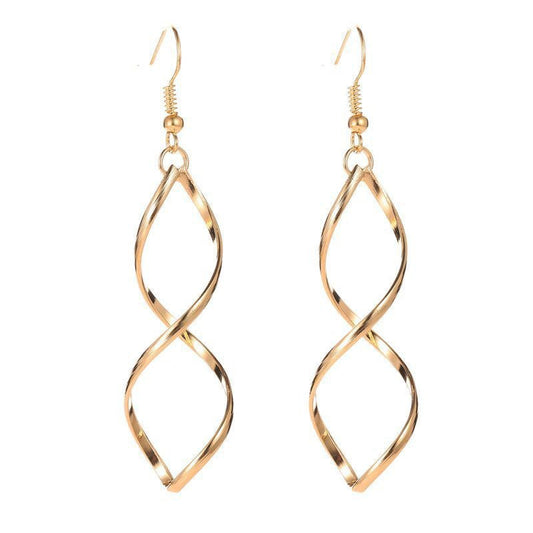 Pendientes Espiral Colgantes | Oro