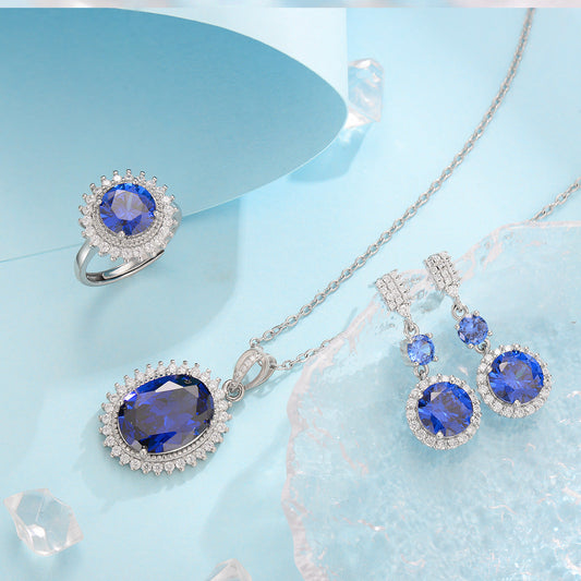 Set Aurielle Solwyn Azul | Oro Blanco