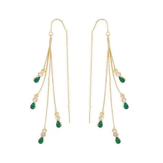 Pendientes Flecos Calista Moreau | Oro