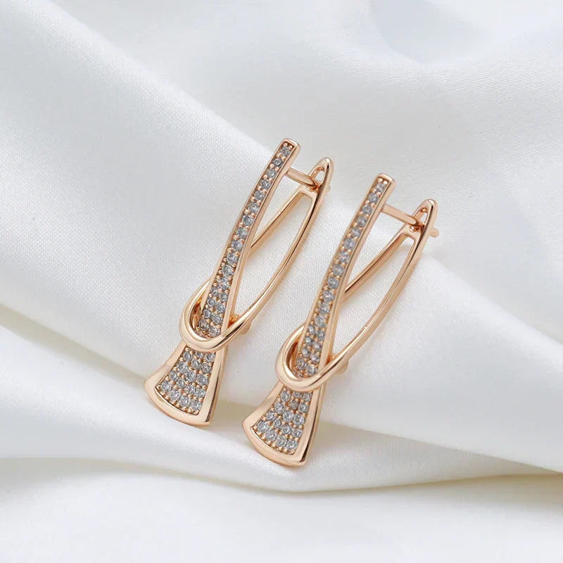 Pendientes Cristal Capas Radiantes | Oro
