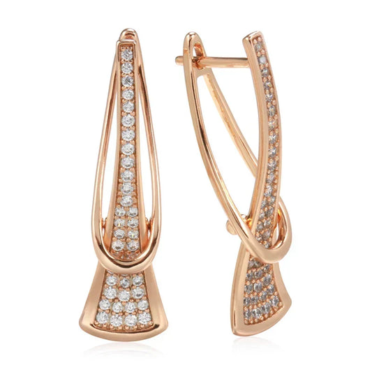 Pendientes Cristal Capas Radiantes | Oro
