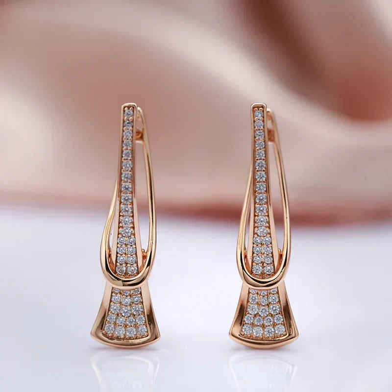 Pendientes Cristal Capas Radiantes | Oro