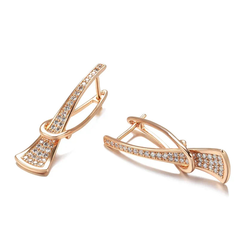 Pendientes Cristal Capas Radiantes | Oro