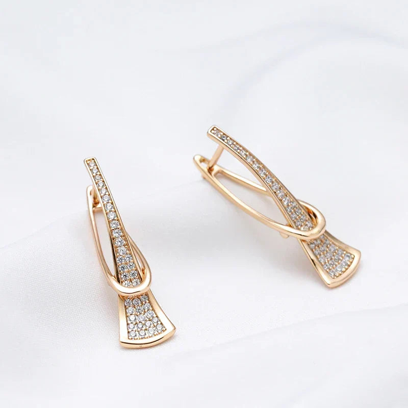 Pendientes Cristal Capas Radiantes | Oro