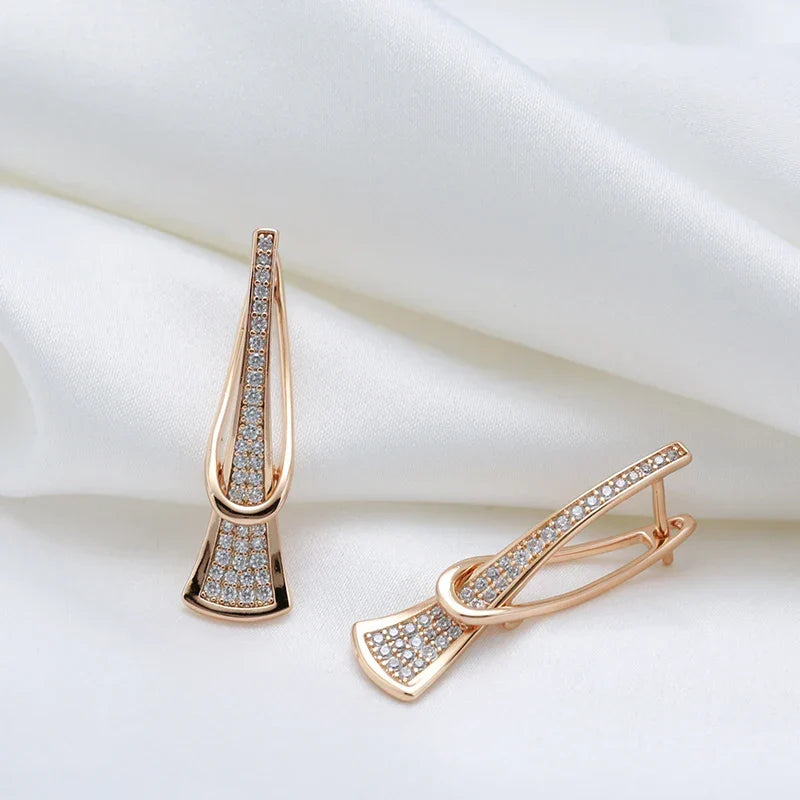 Pendientes Cristal Capas Radiantes | Oro