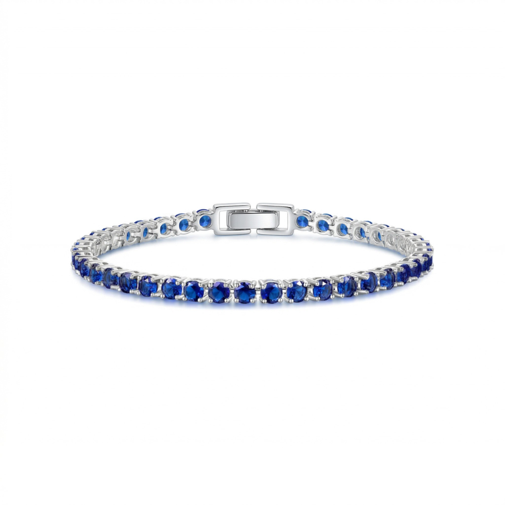 Pulsera de Tenis Zafiro | Oro Blanco