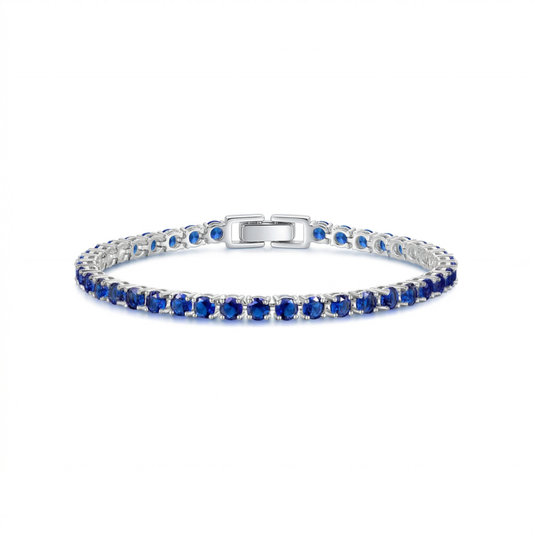 Pulsera de Tenis Zafiro | Oro Blanco