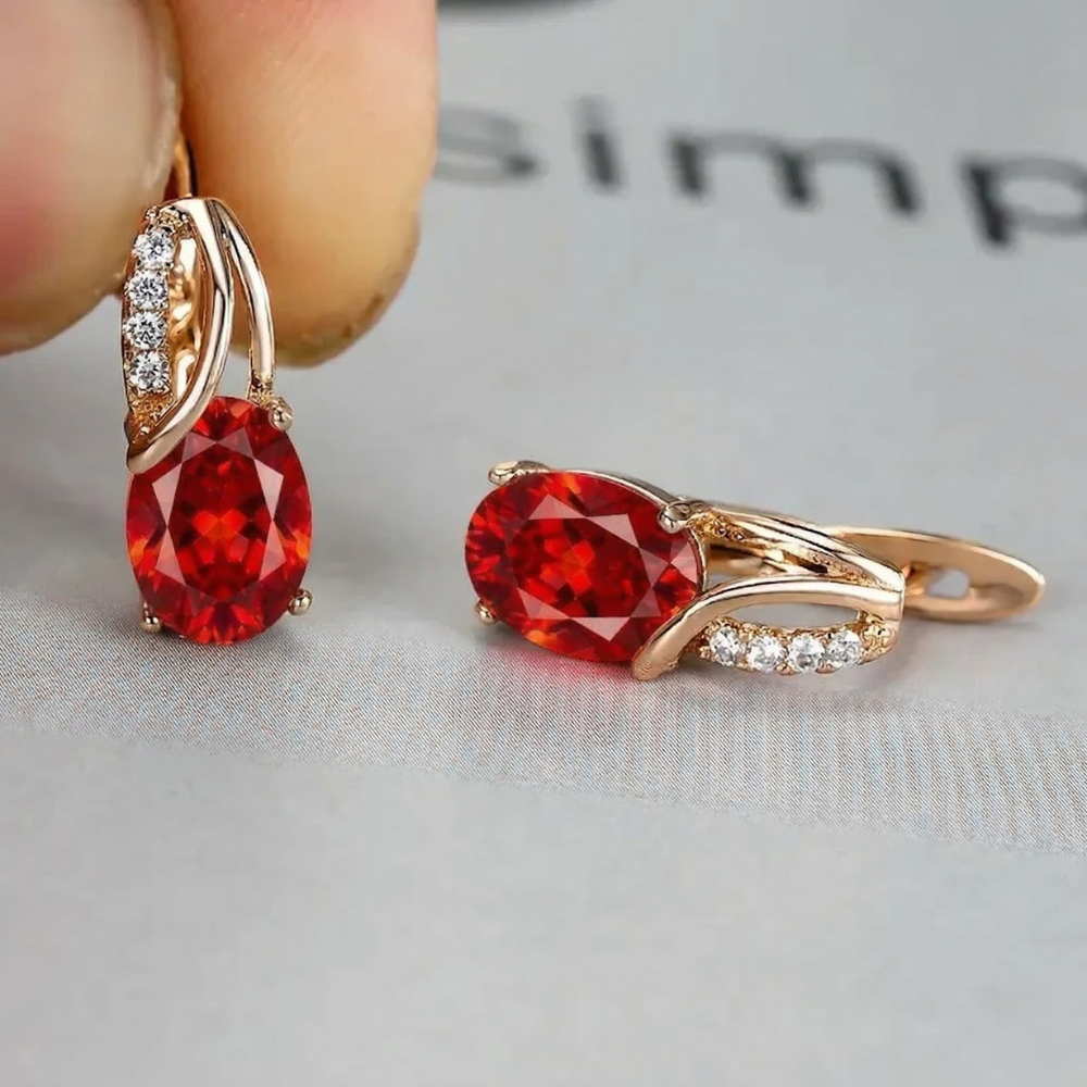 Pendientes Veressa Ruberine | Oro