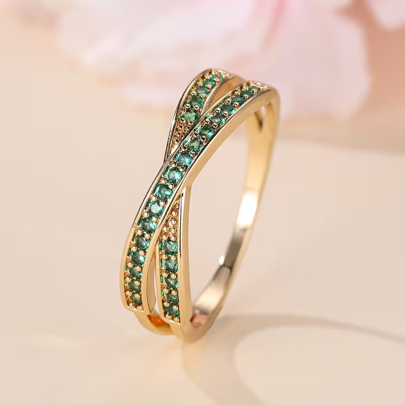 Anillo Flow Esmeralda | Oro