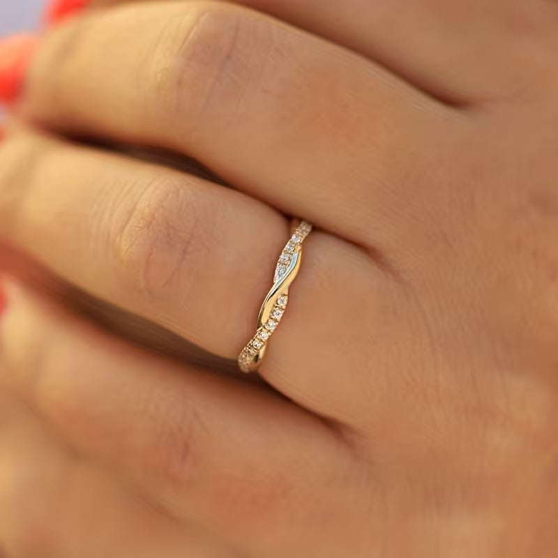 Anillo Doble Estilo Accent | Oro